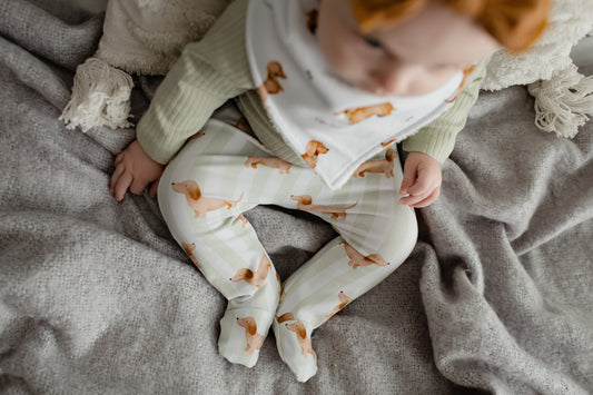 Li'l pup stripped footed leggings
