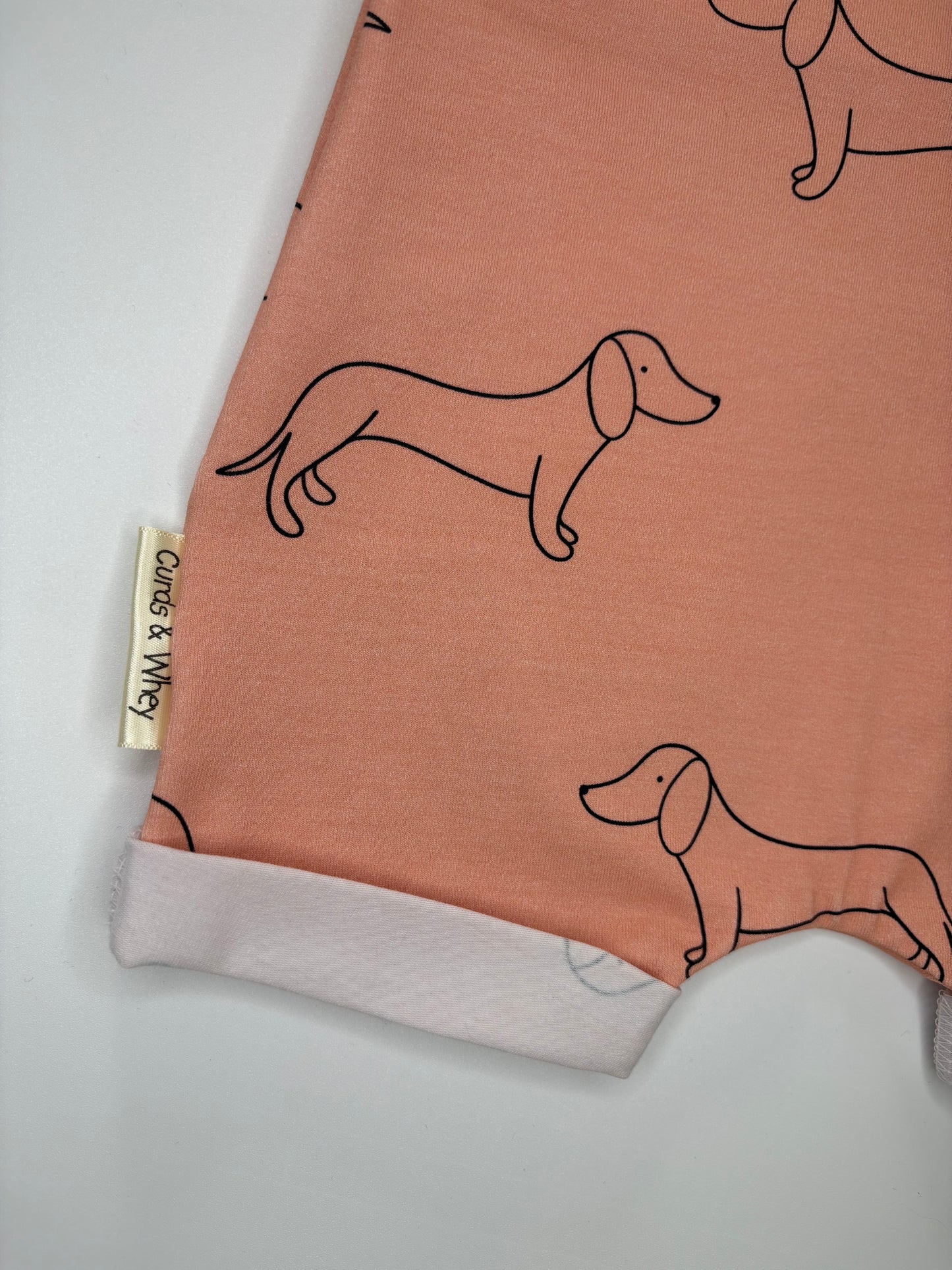 Rose shortie sausage dog romper