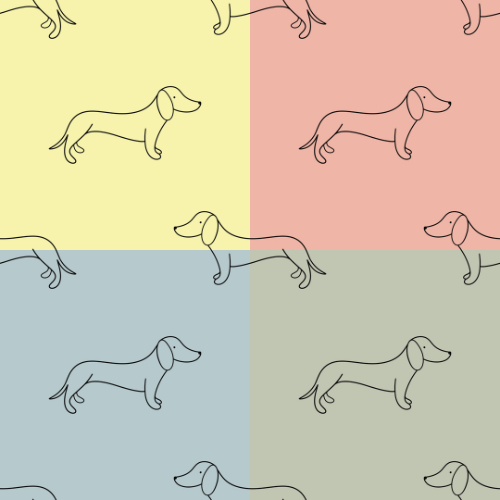 Sherbet Lemon Doodle Dach