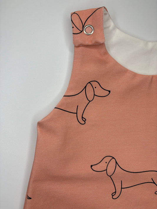 Rose shortie sausage dog romper