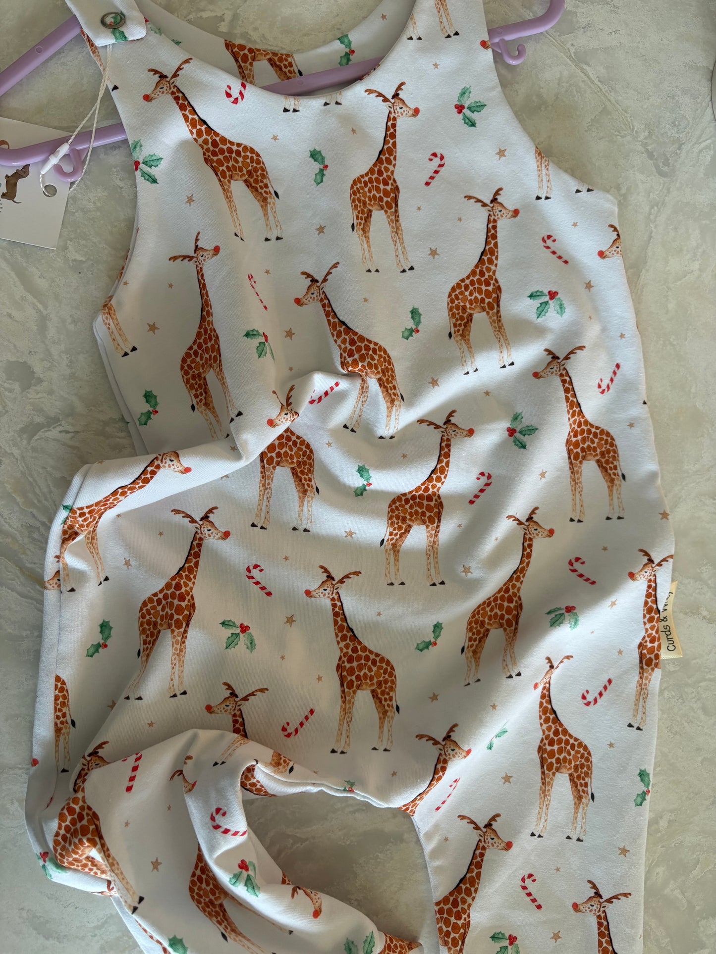 christmas giraffe romper