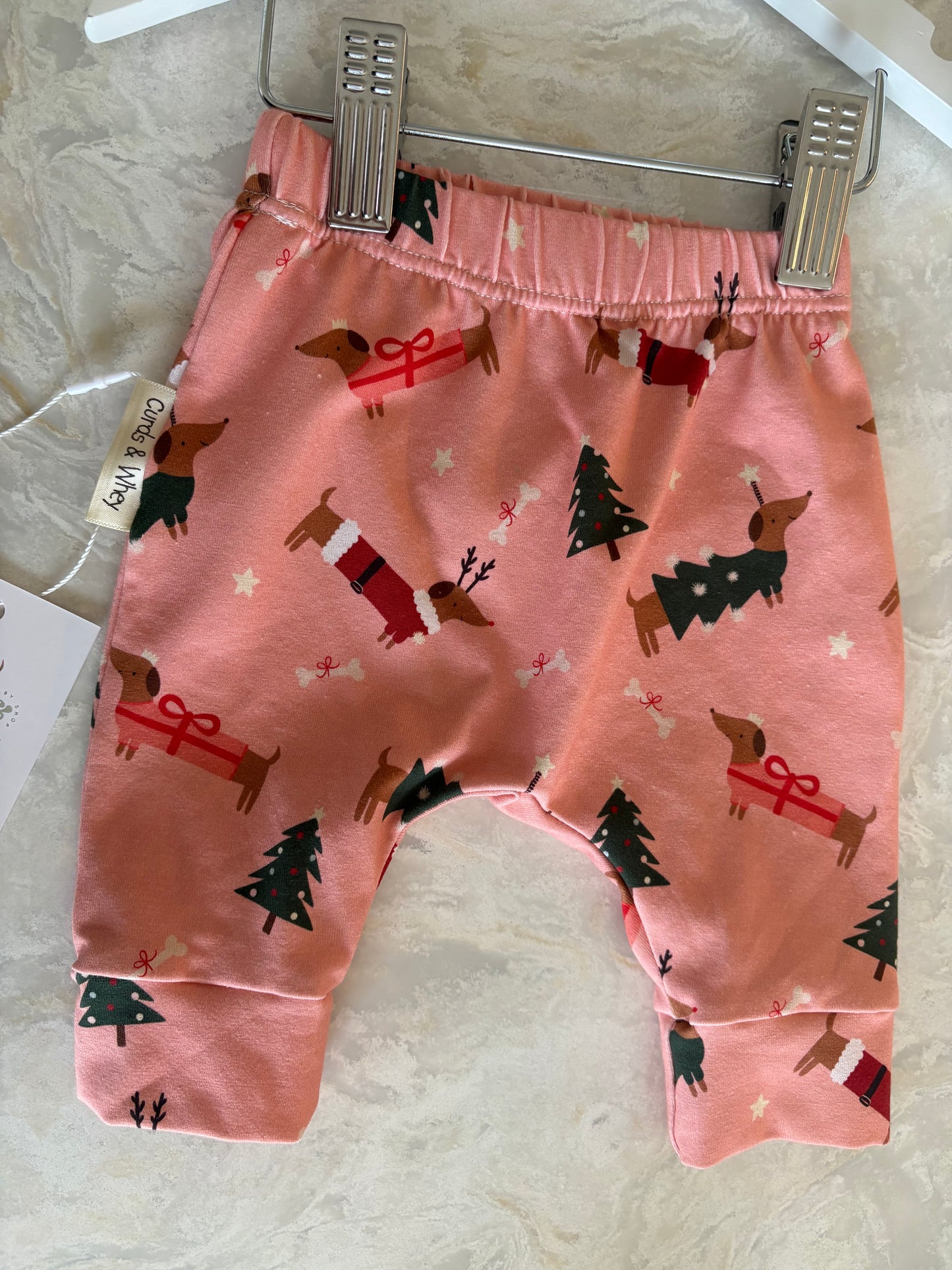 Candy pink christmas sausage leggings