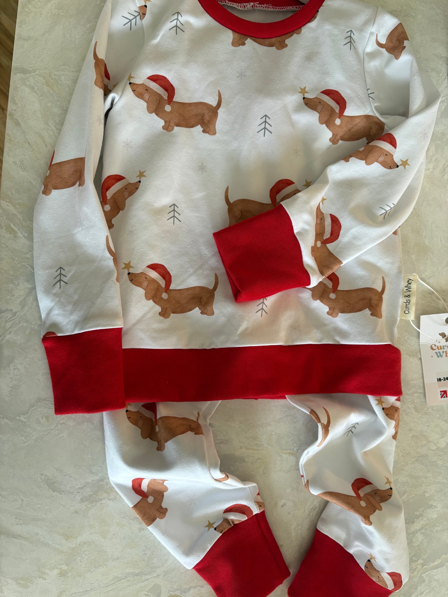 Sausage Santa pyjamas