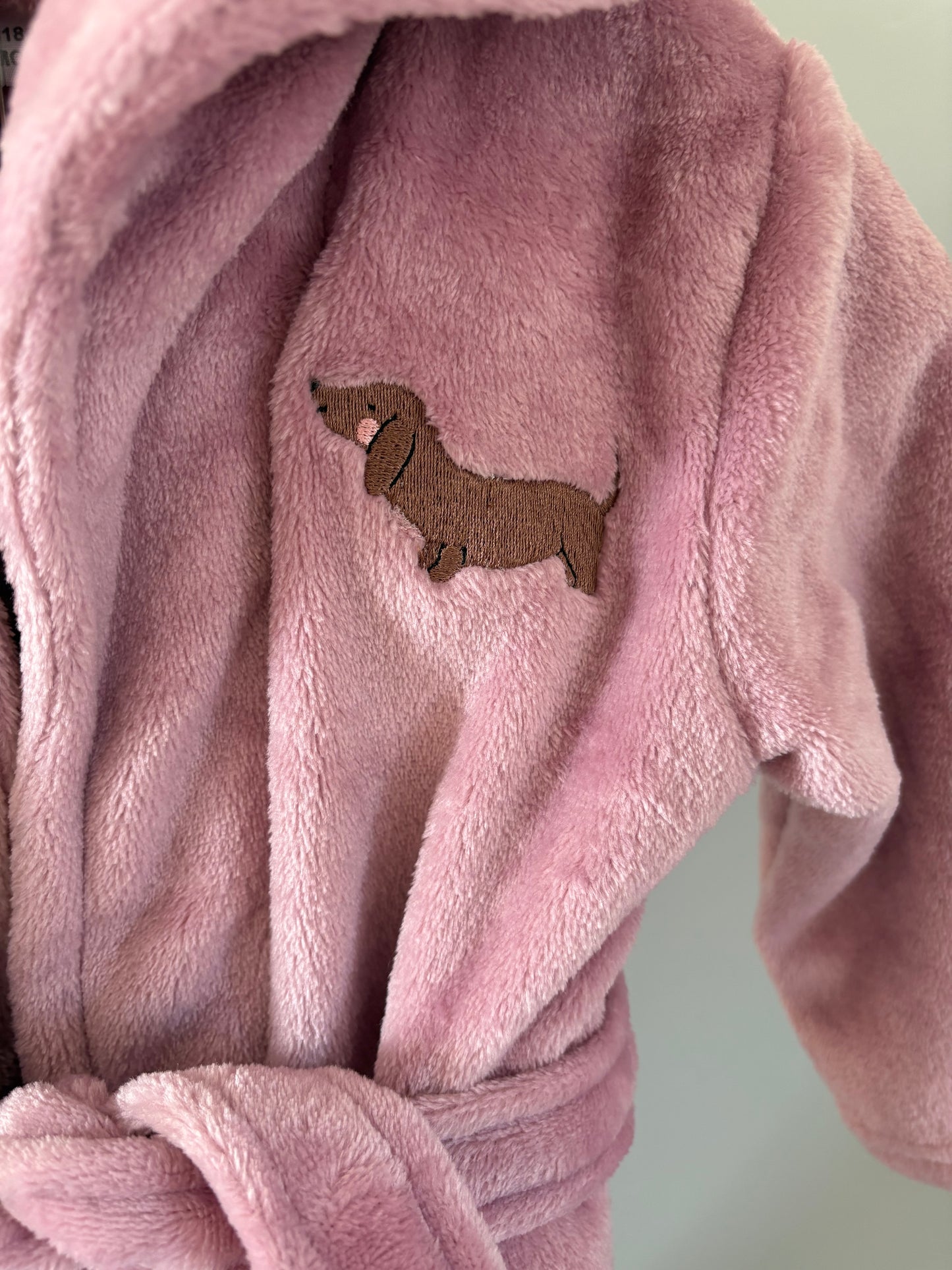 Personalised dachshund dressing gowns