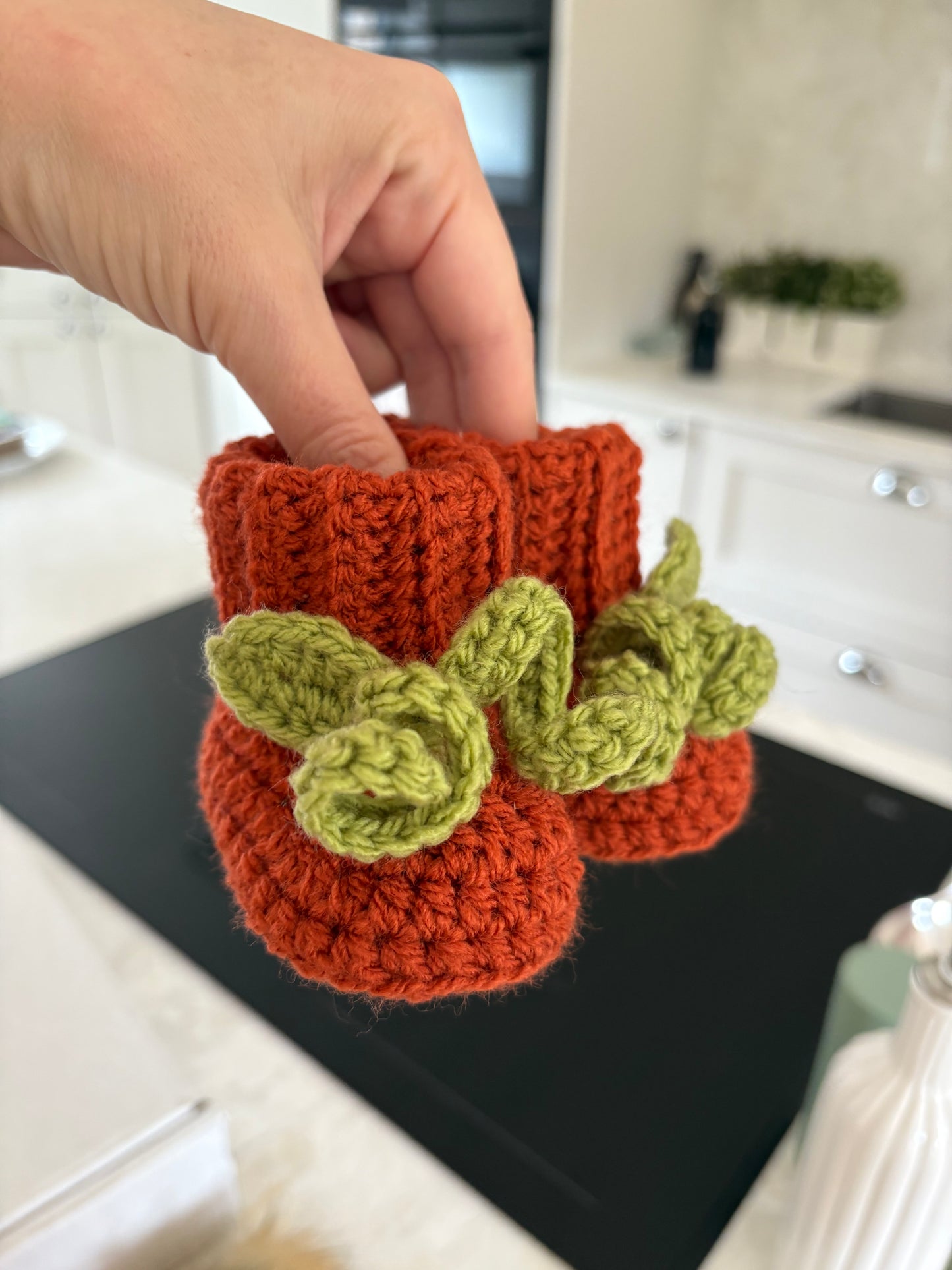 Little Pumpkin Autumn booties and hats