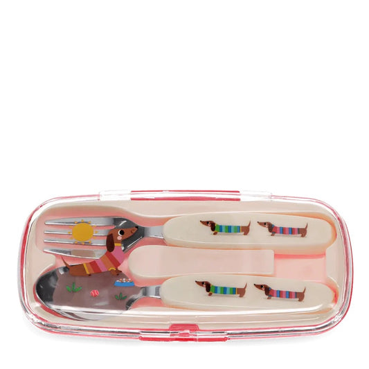 Children's Dachshund cutlery set - Sunny Sausage Dog