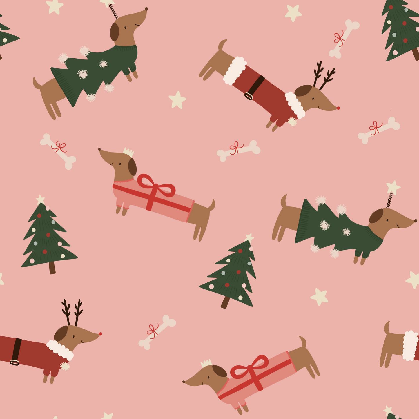 Candy pink christmas sausage