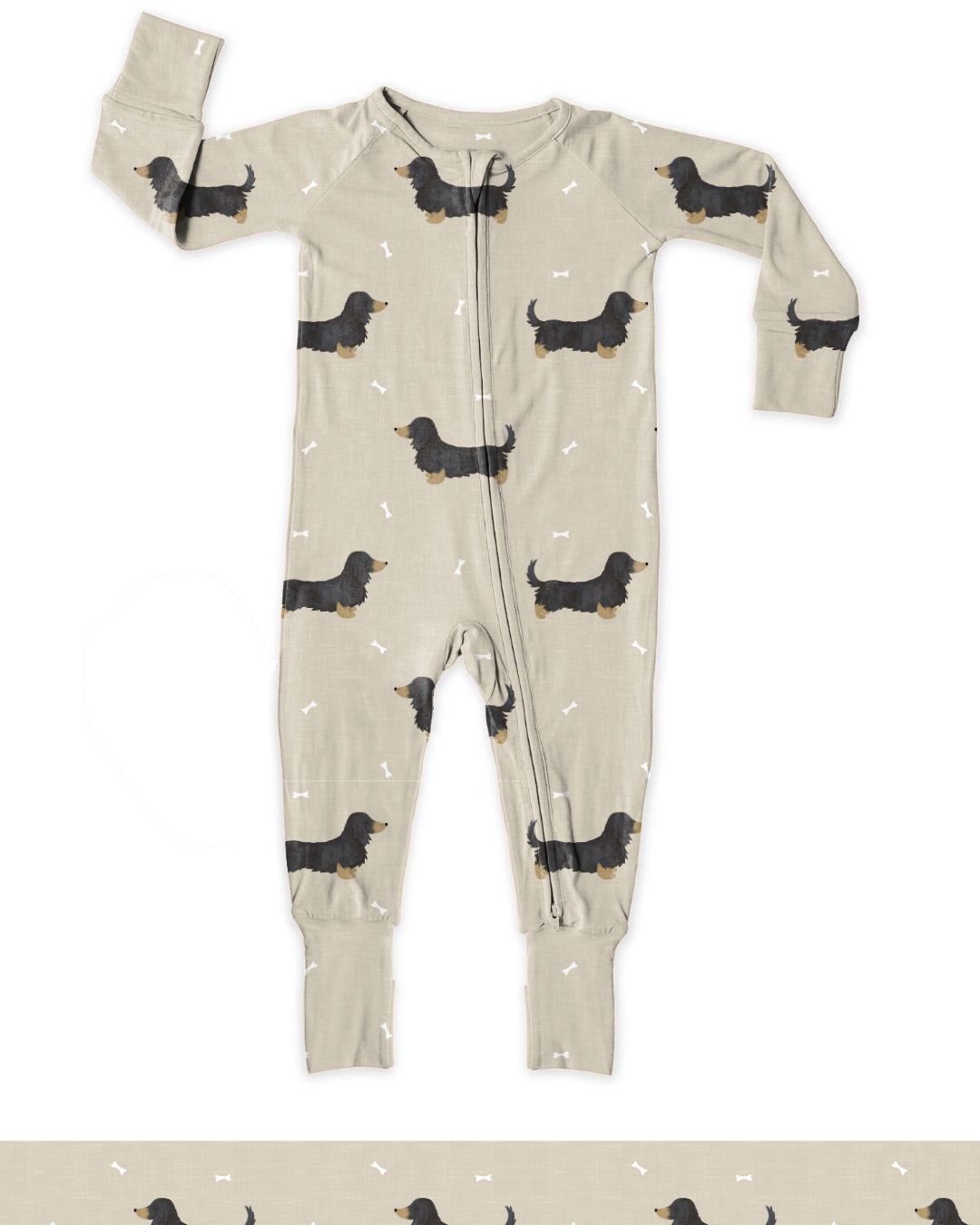 Nemo long haired dachshund zippy baby-grow