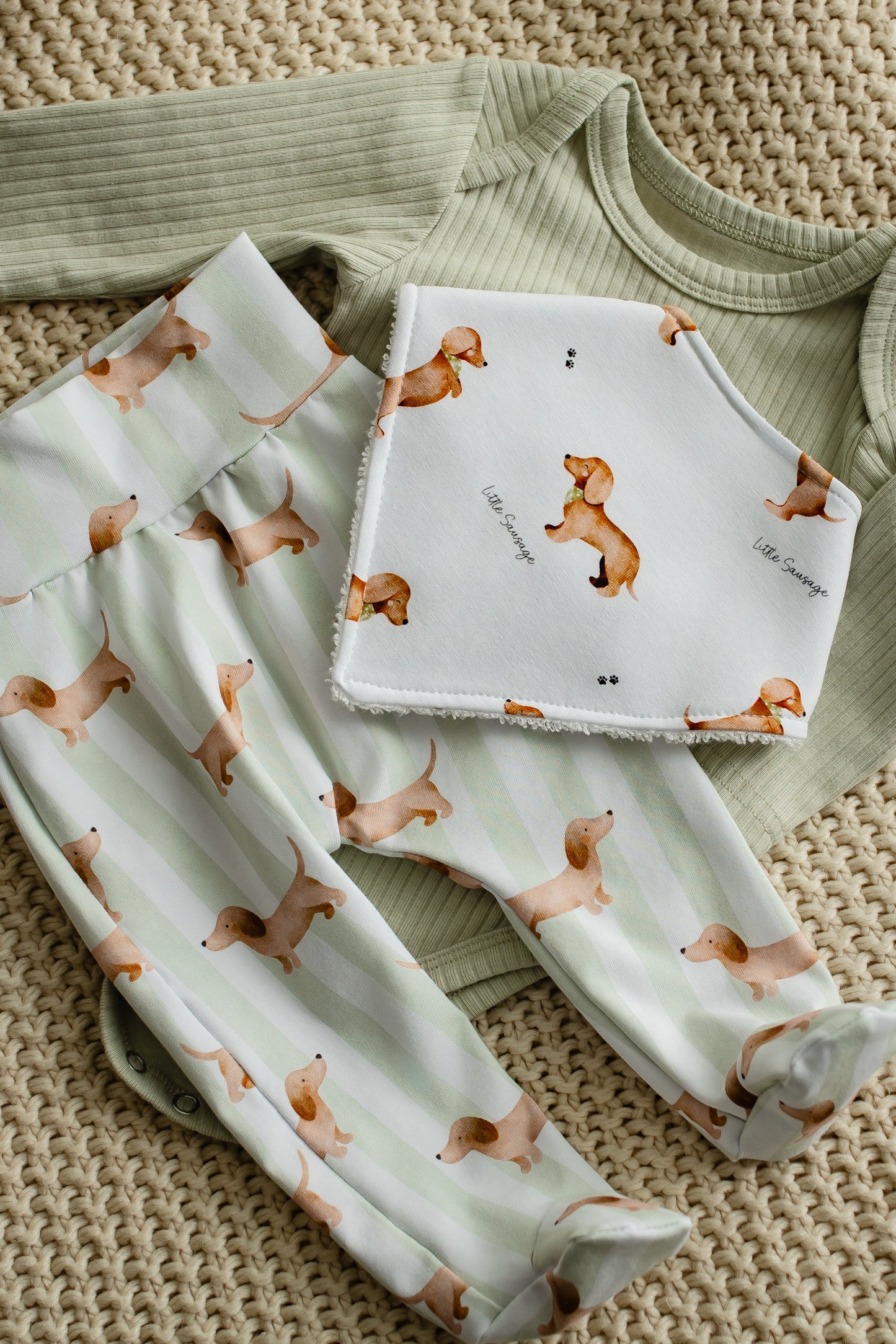 Li'l pup stripped footed leggings