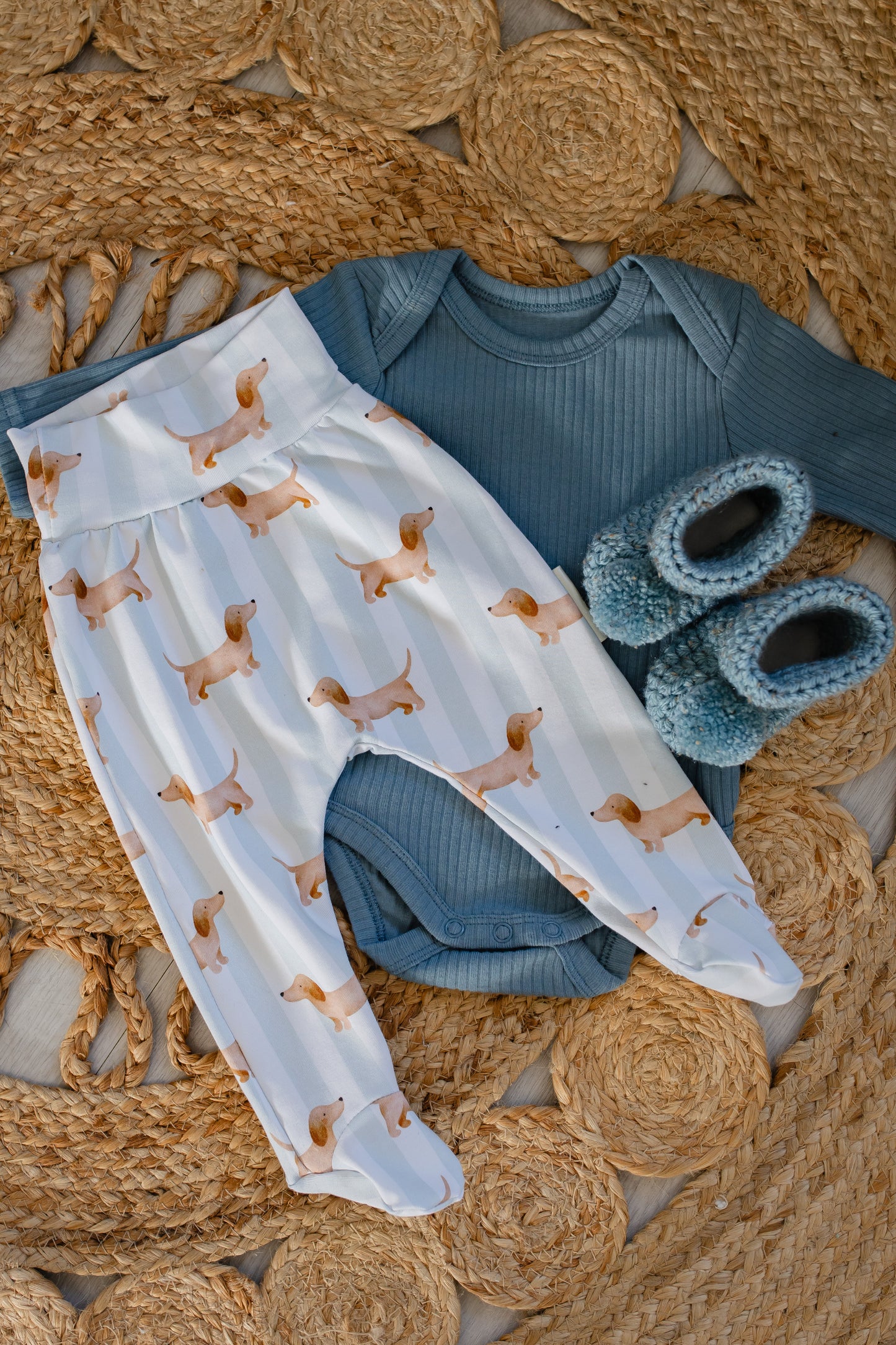 Li'l pup stripped footed leggings