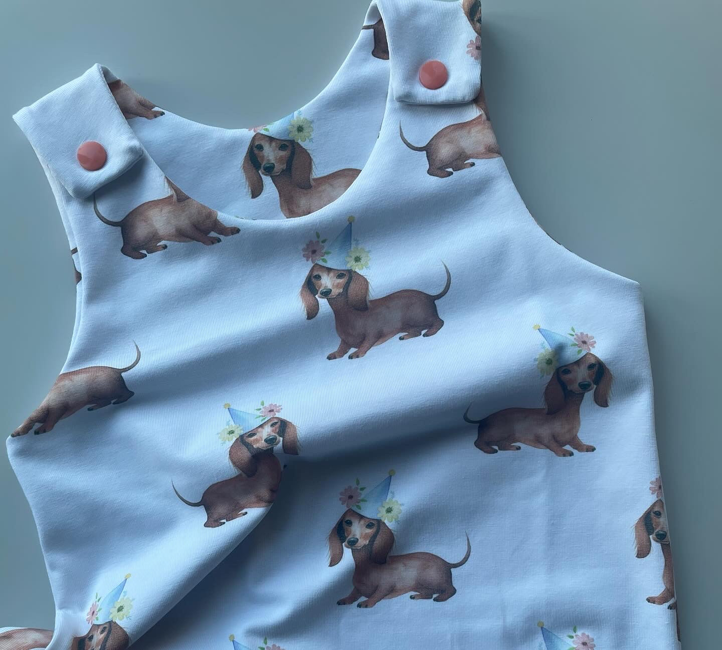 Dachshund birthday rompers