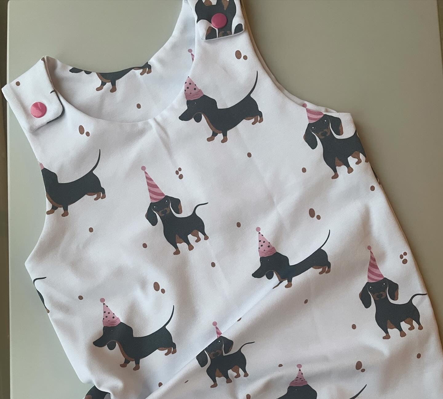 Dachshund birthday rompers