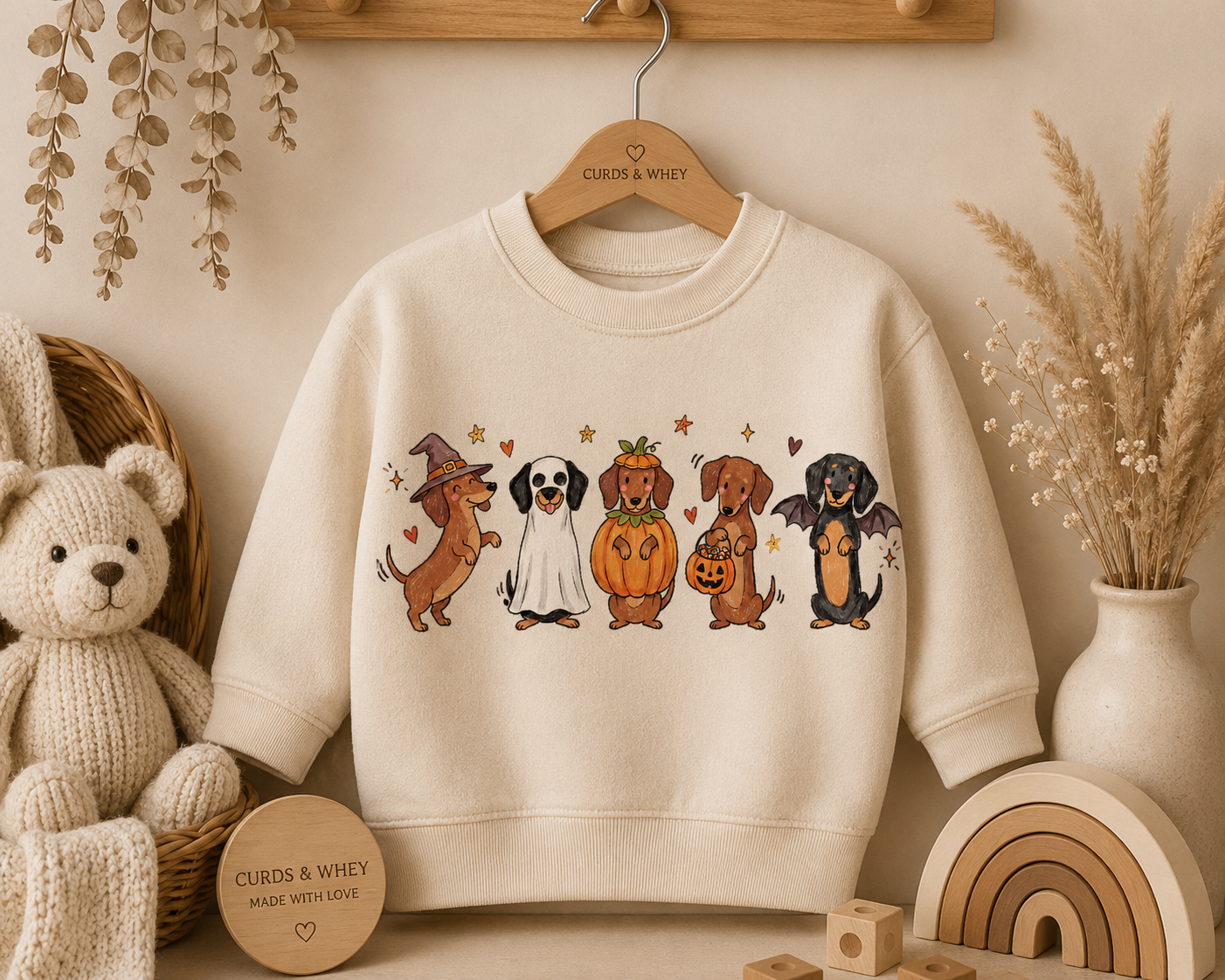 Halloweenie line up sweater