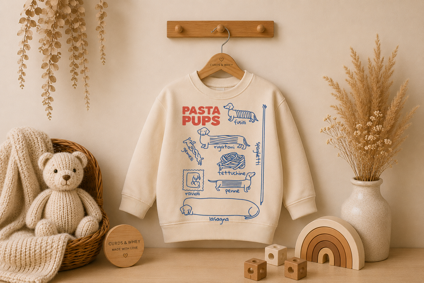 pasta pups sweater