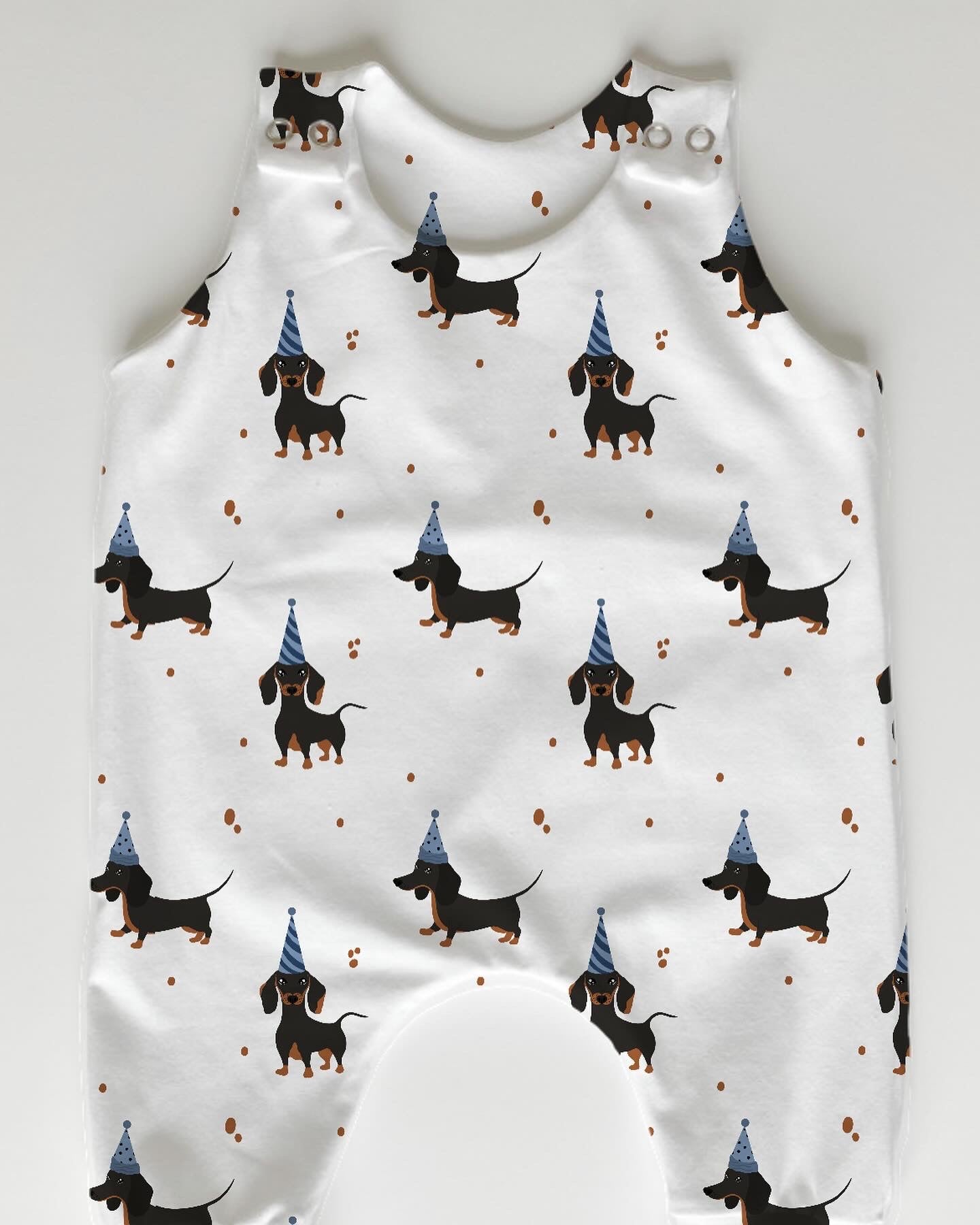 Dachshund birthday rompers