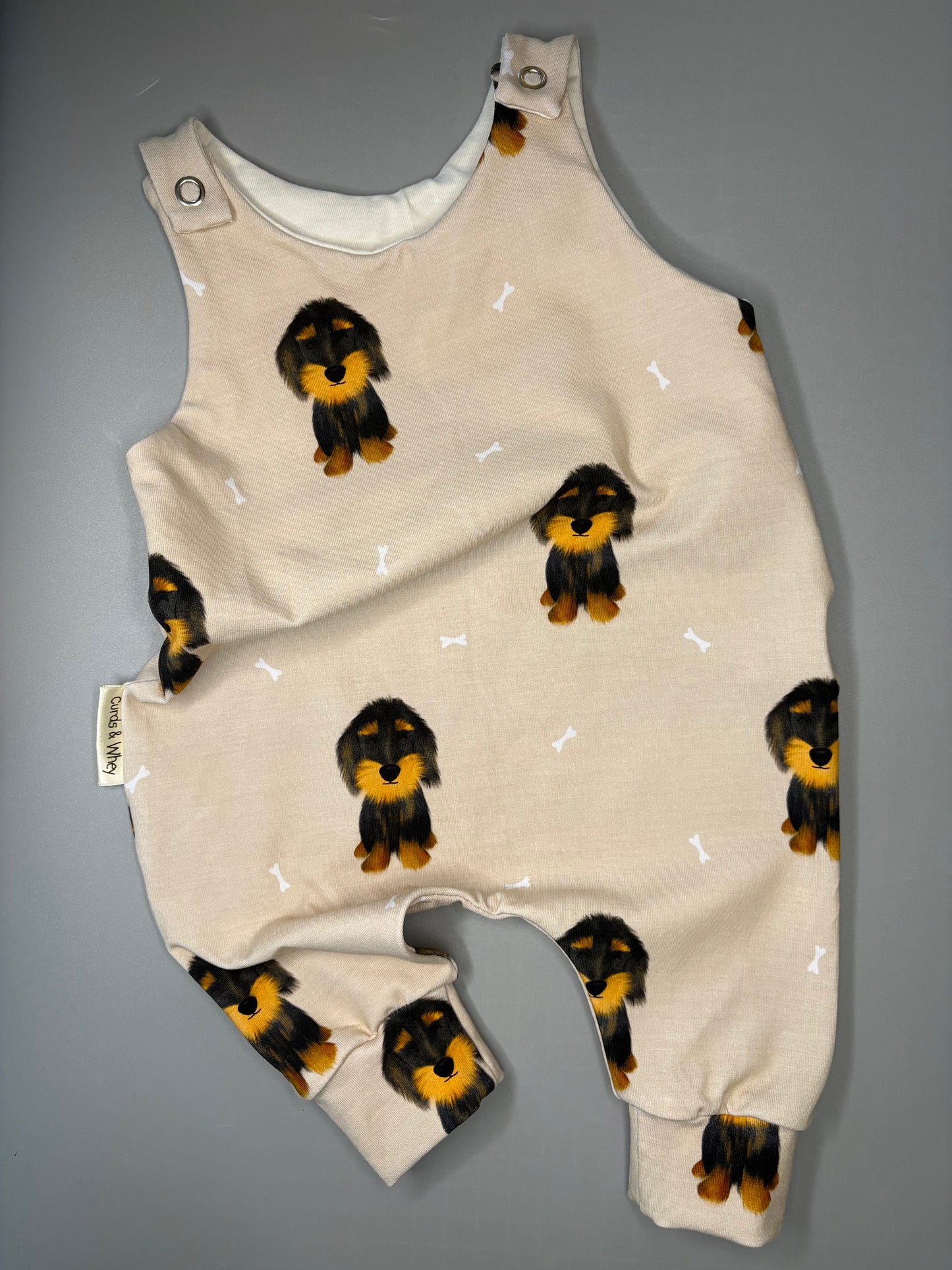 Hamish wired dachshund baby romper