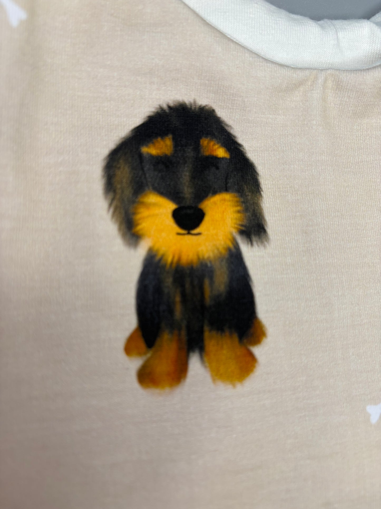 Hamish wired dachshund baby romper