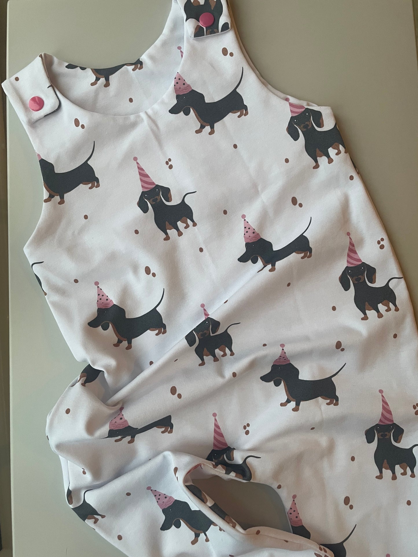 Dachshund birthday rompers