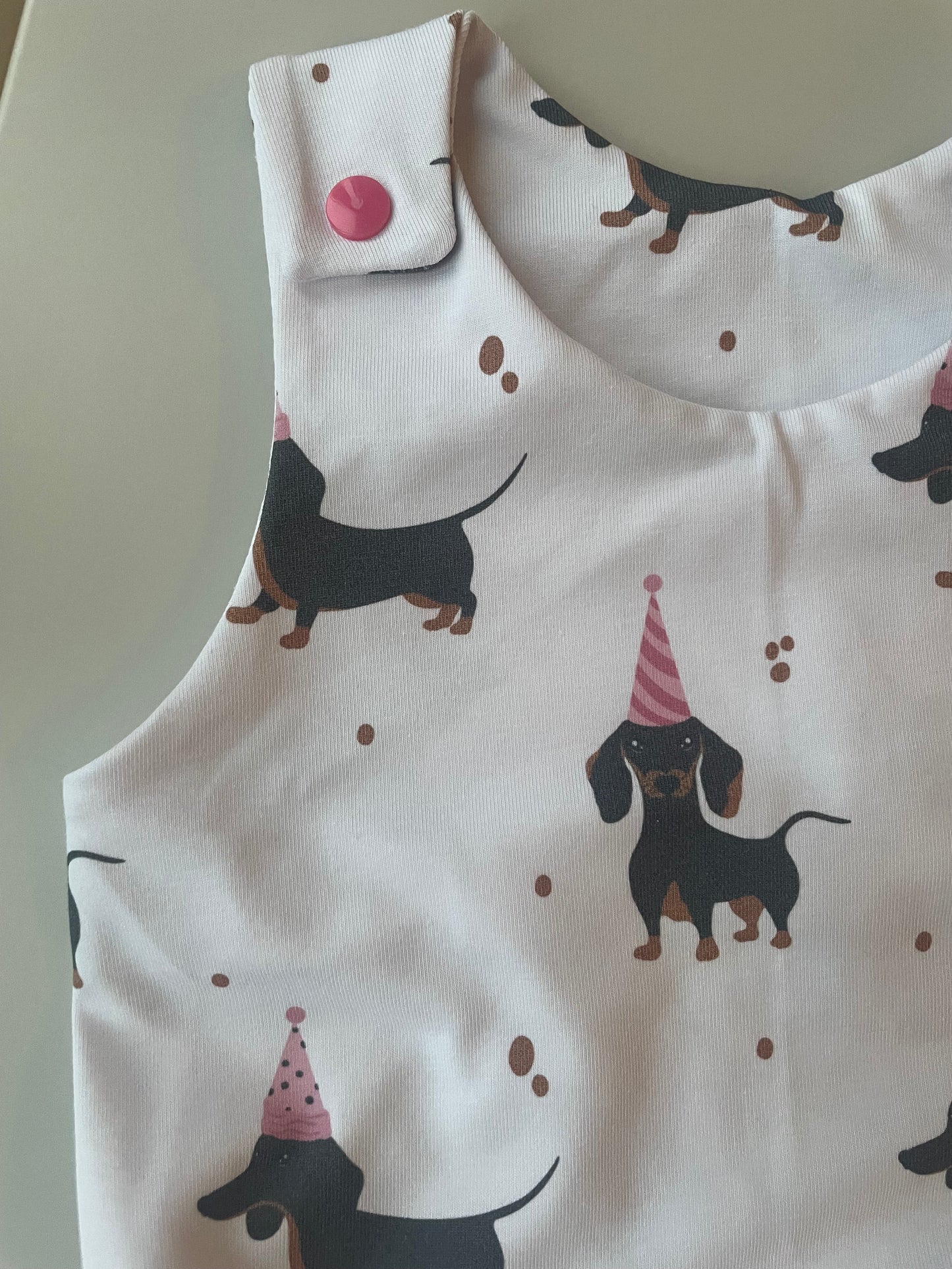 Dachshund birthday rompers