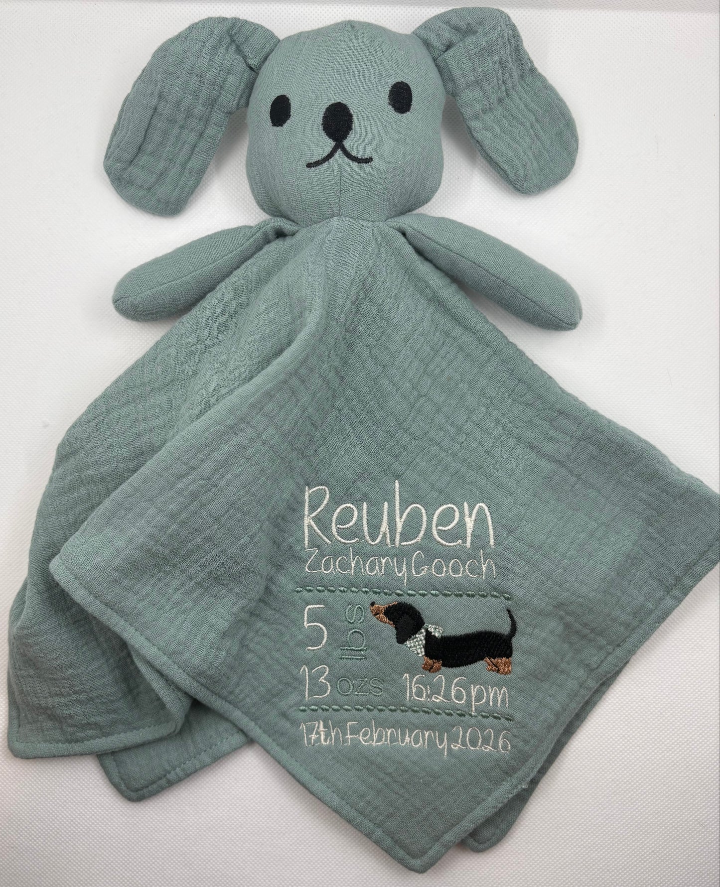 Puppy muslin comforter
