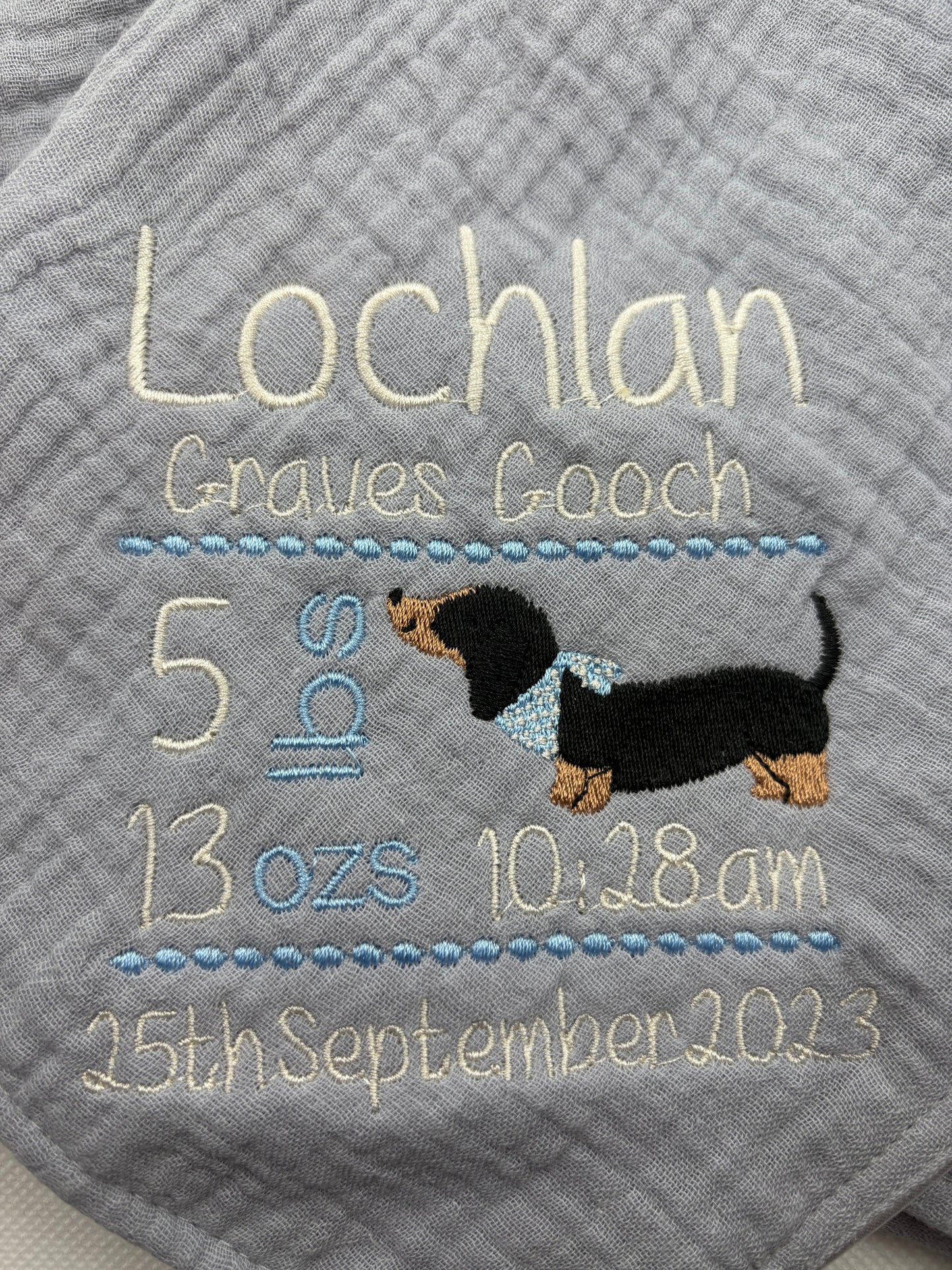Puppy muslin comforter