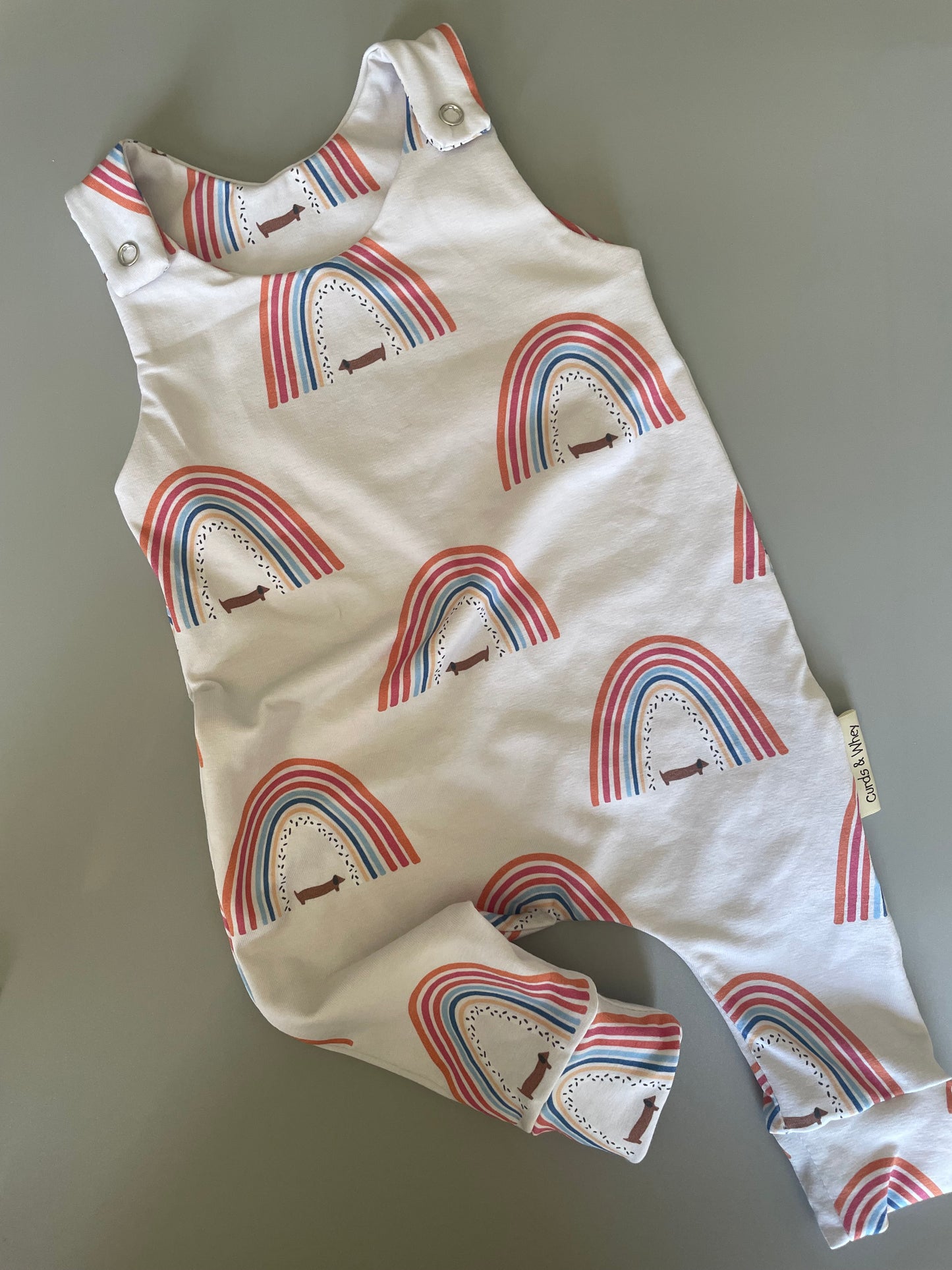 sausage dog and rainbows Romper