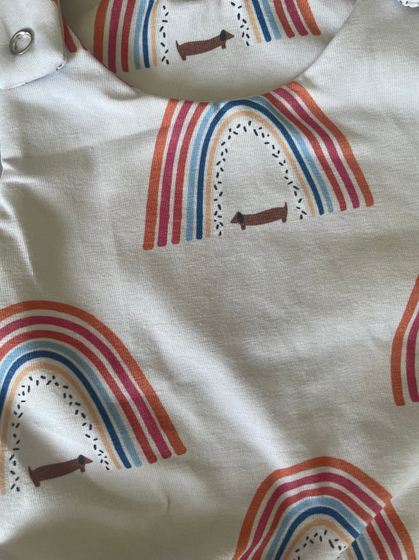 sausage dog and rainbows Romper