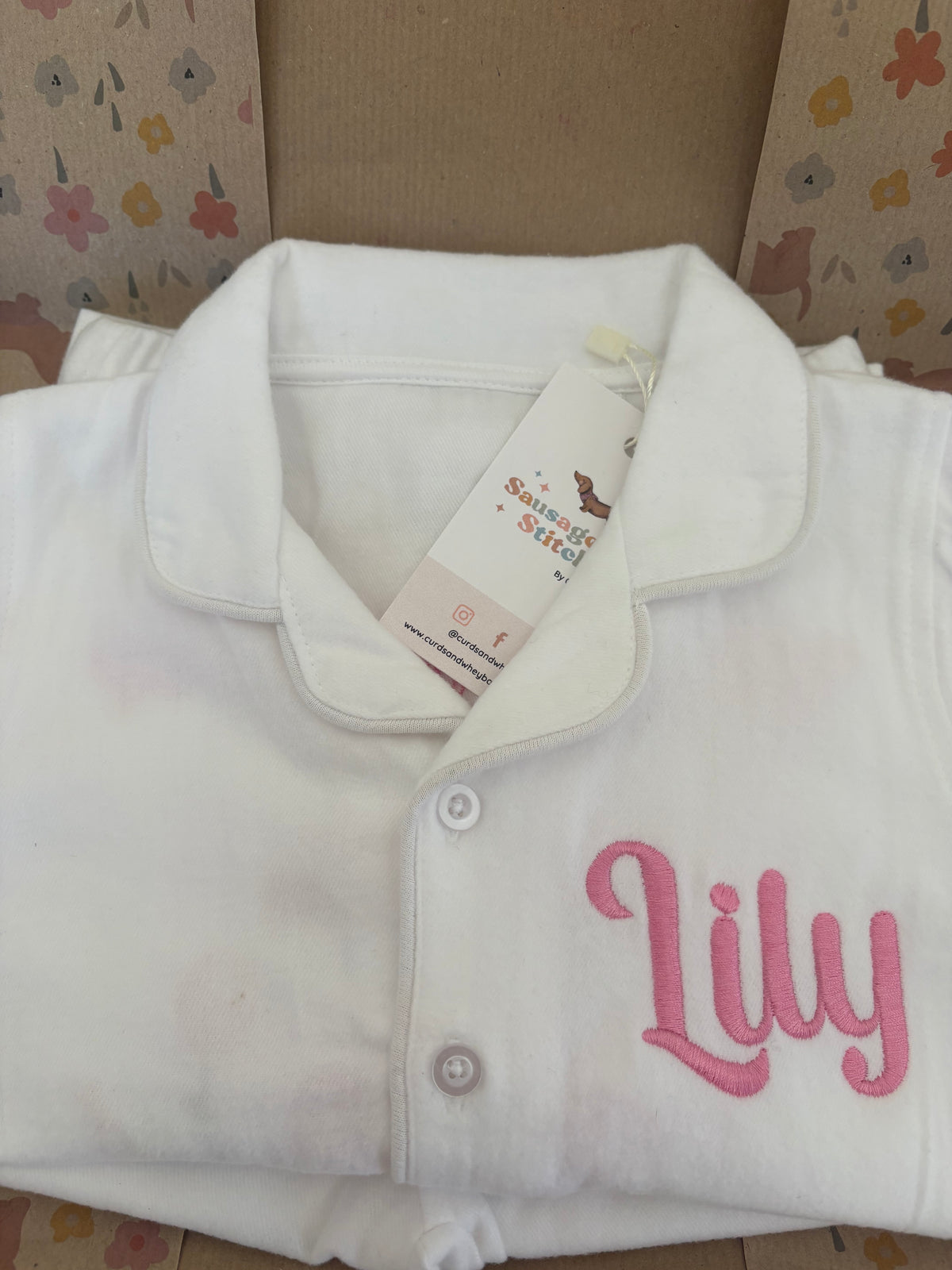 When I wake up, Embroidered Birthday Pawjamas