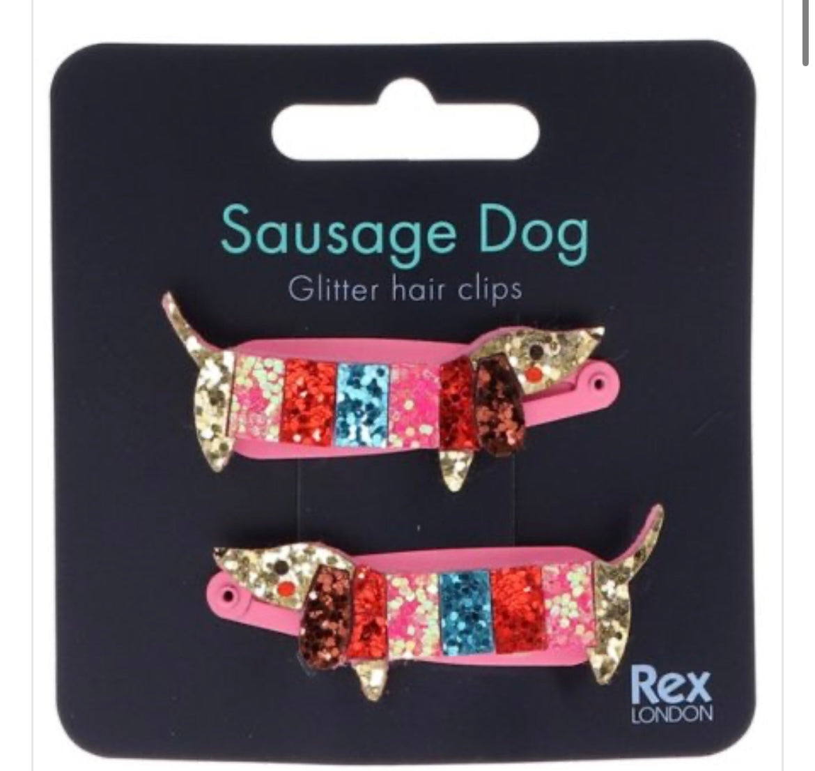 sausage dog hair clips