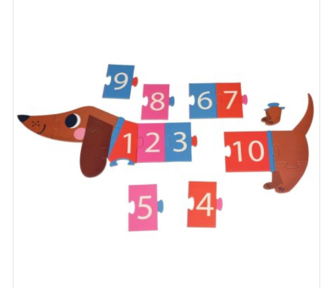 Sausage dog floor puzzle