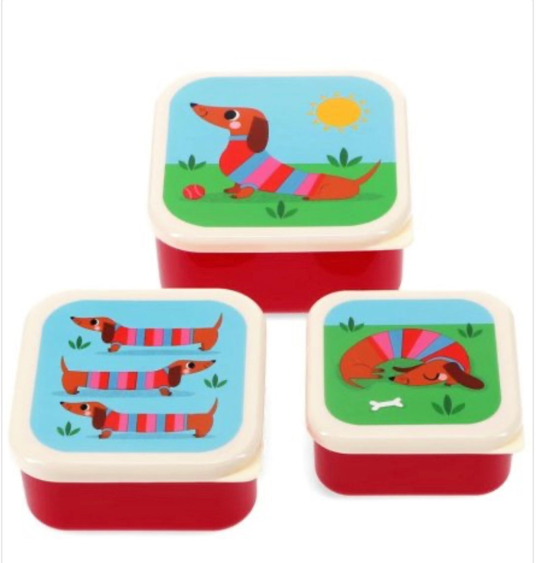 Sausage dog snack boxes