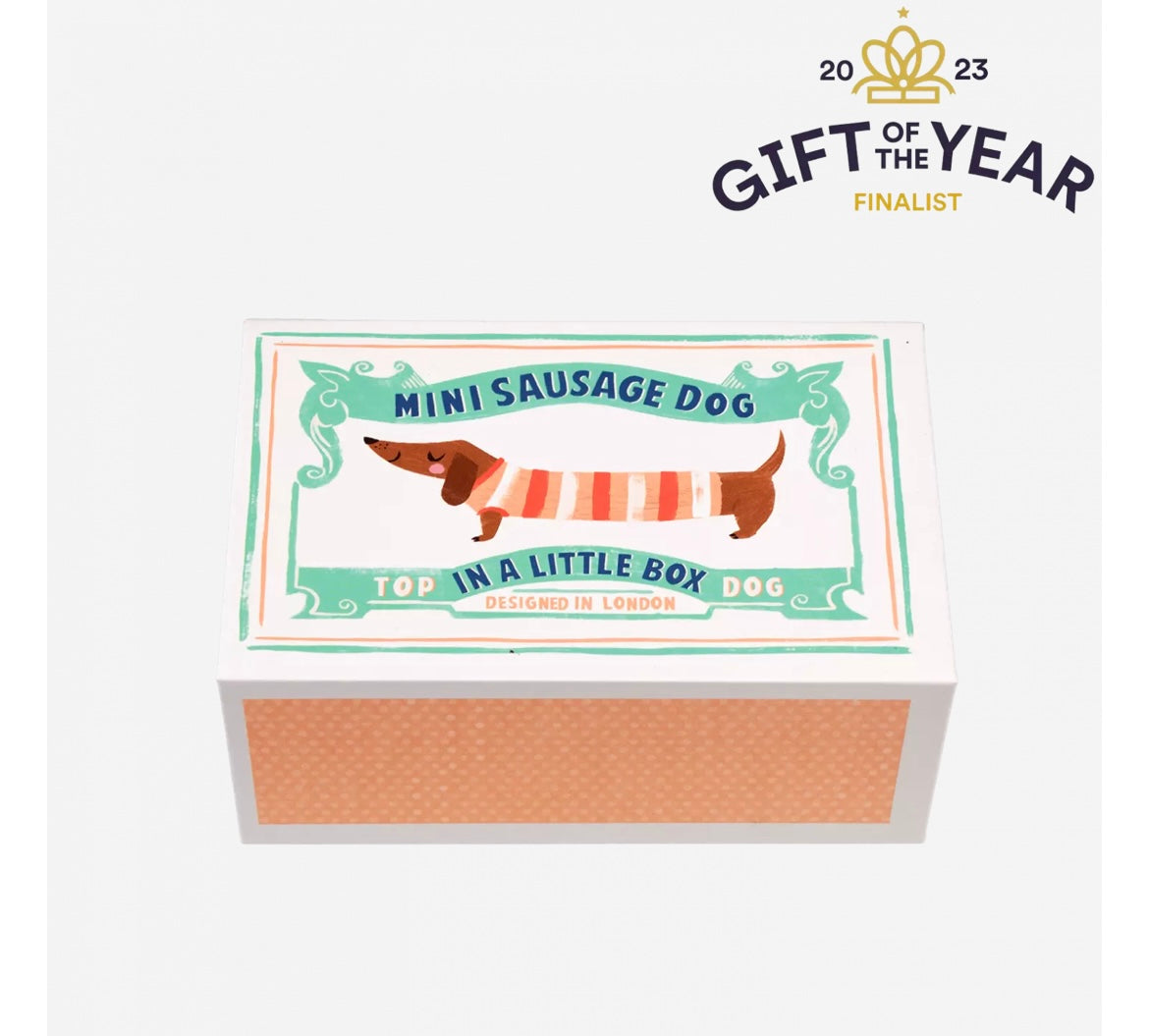 Sausage dog in a matchbox gift