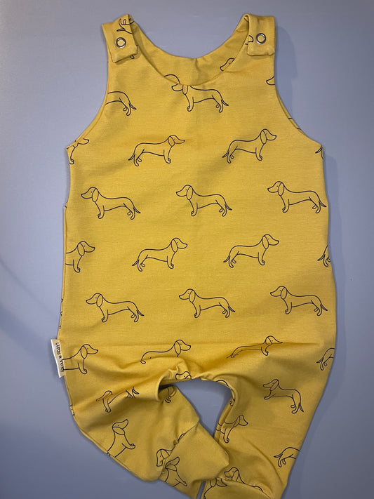 Mustard Doodle Dach romper