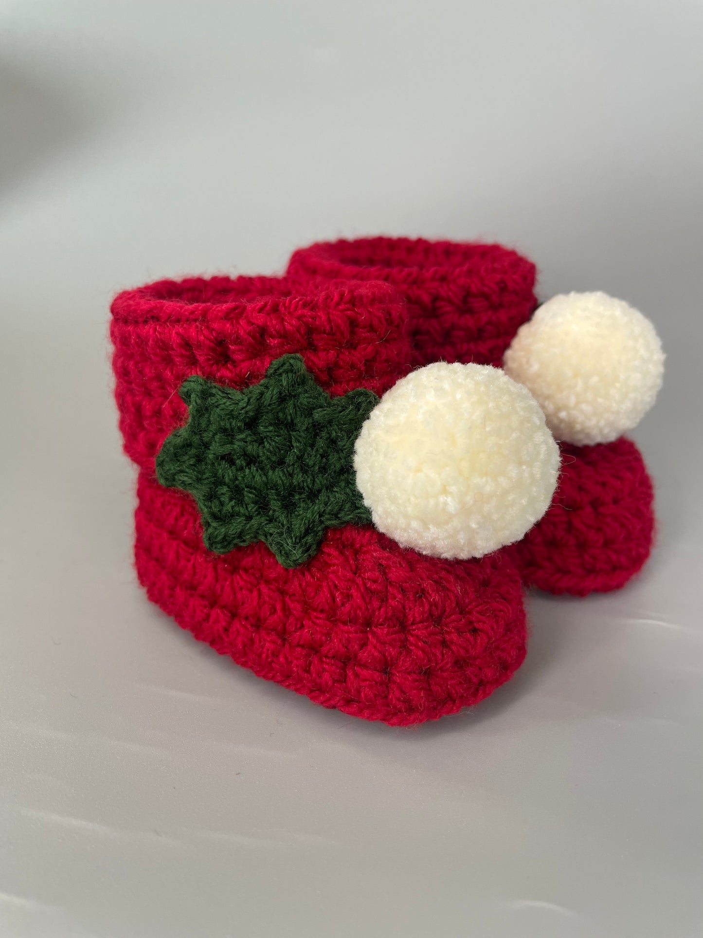 My first Christmas booties and hat