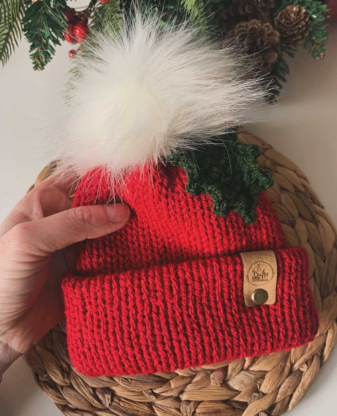 My first Christmas booties and hat