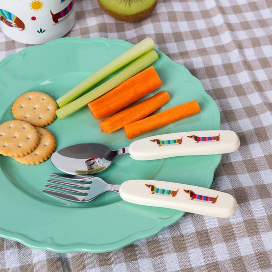 Children's Dachshund cutlery set - Sunny Sausage Dog