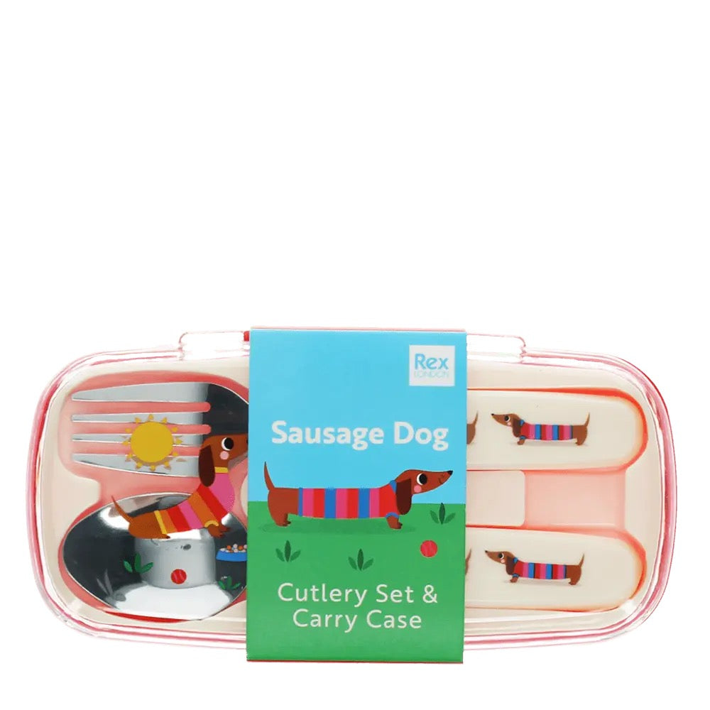 Children's Dachshund cutlery set - Sunny Sausage Dog